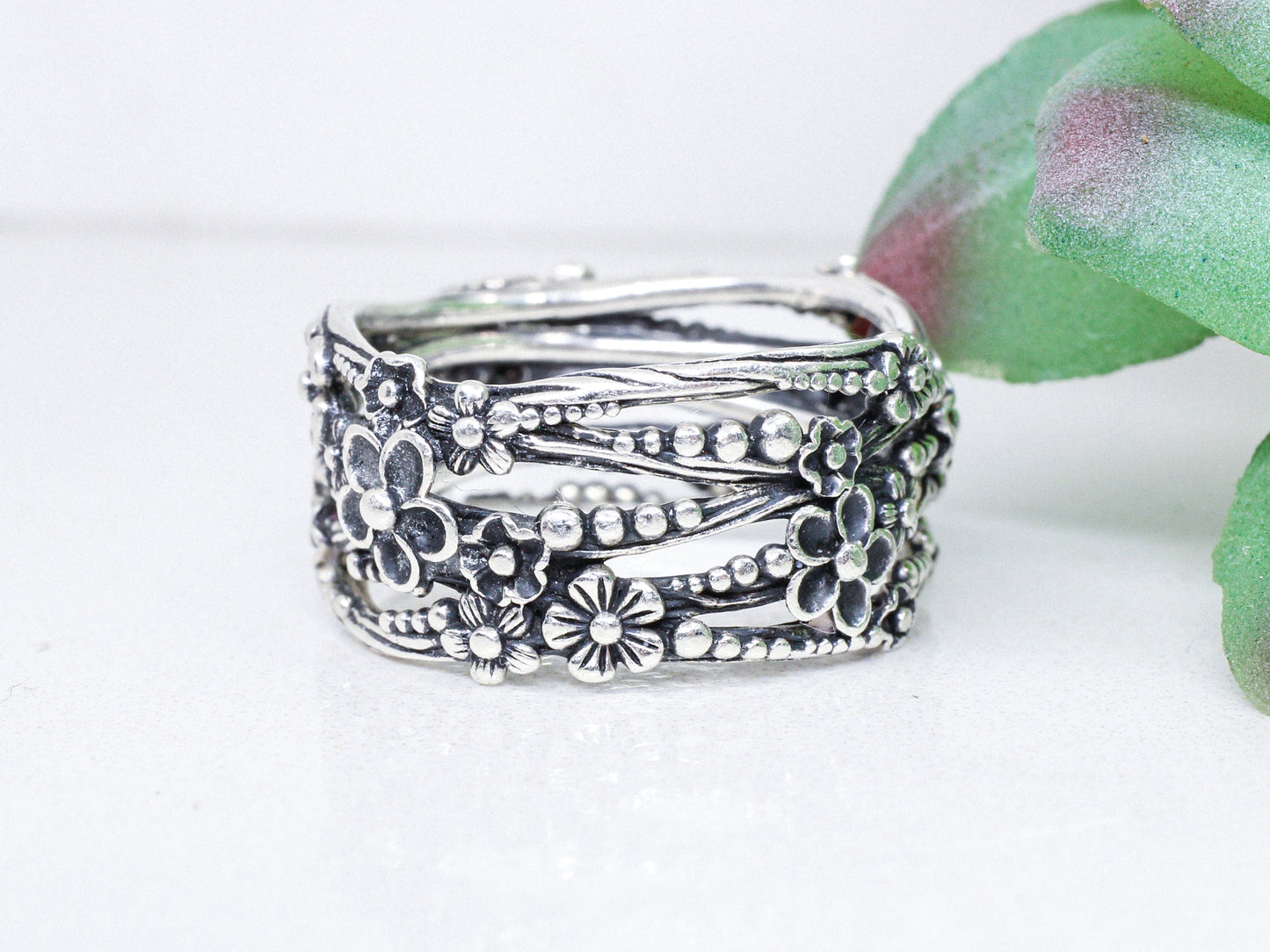 Sterling Silver Flora Ring
