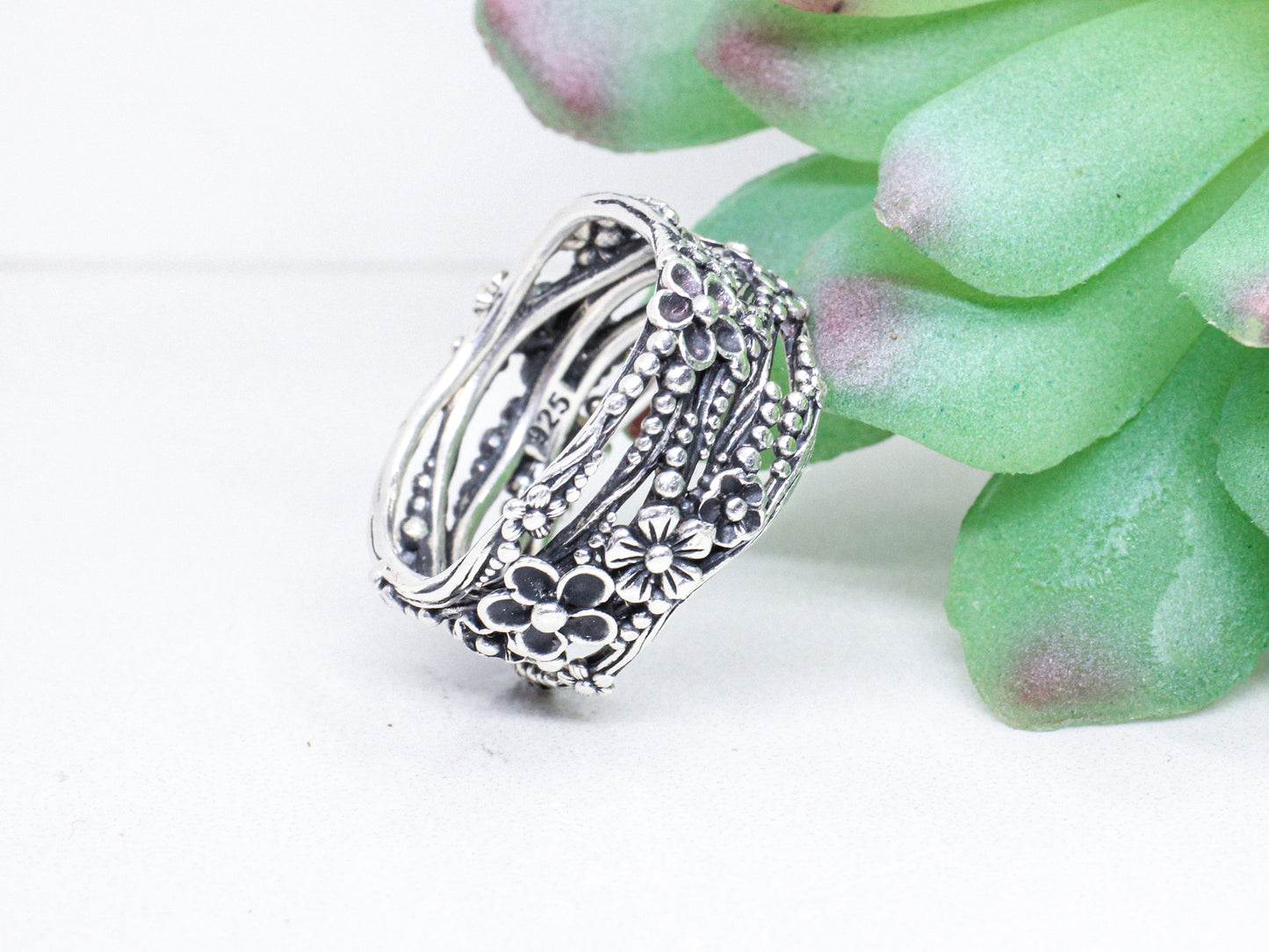 Sterling Silver Flora Ring