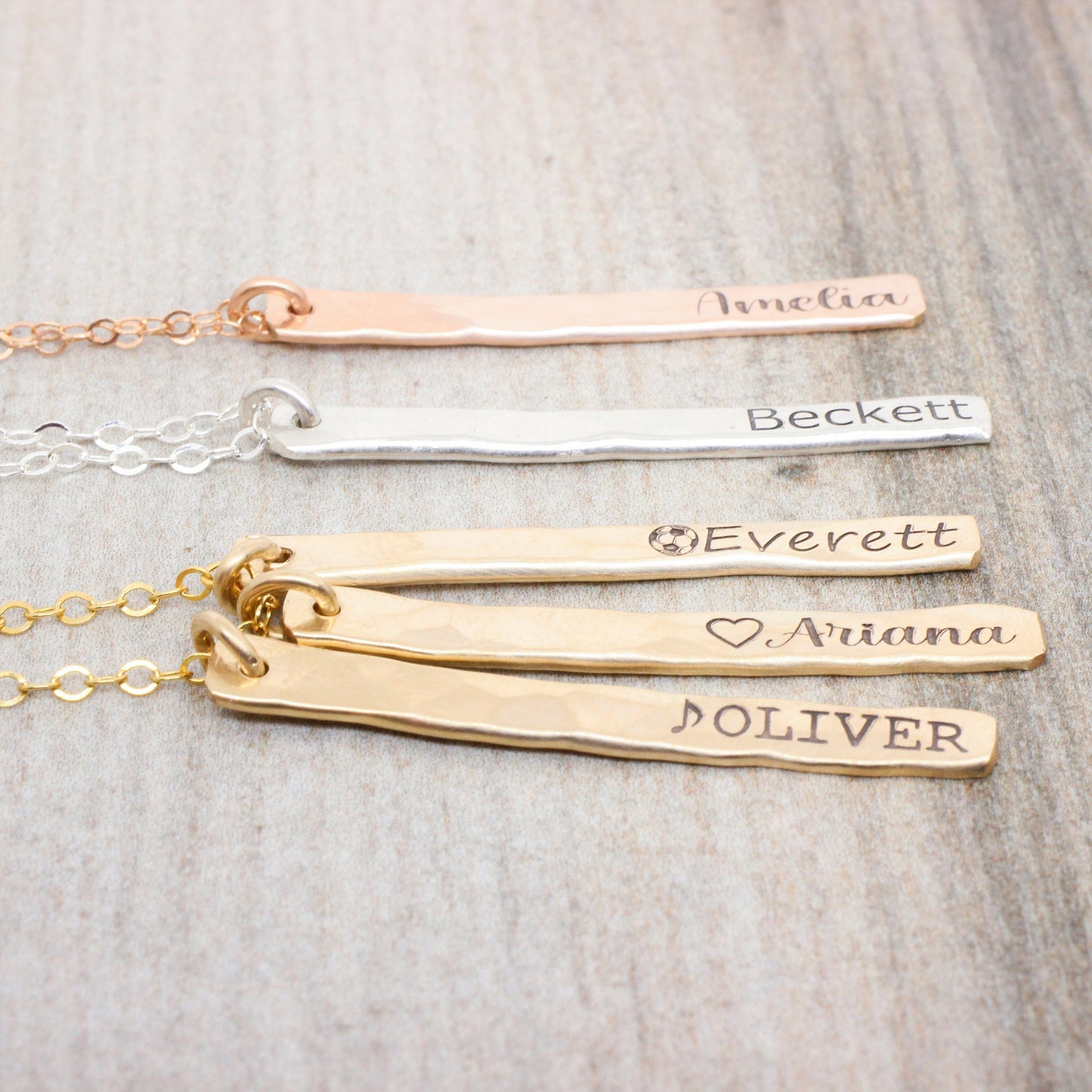 Engraved Bar Necklace in 14k Gold Filled, 14K Rose Gold Filled, or Sterling Silver // Personalized Initial Name Necklace // Bridesmaid Gift