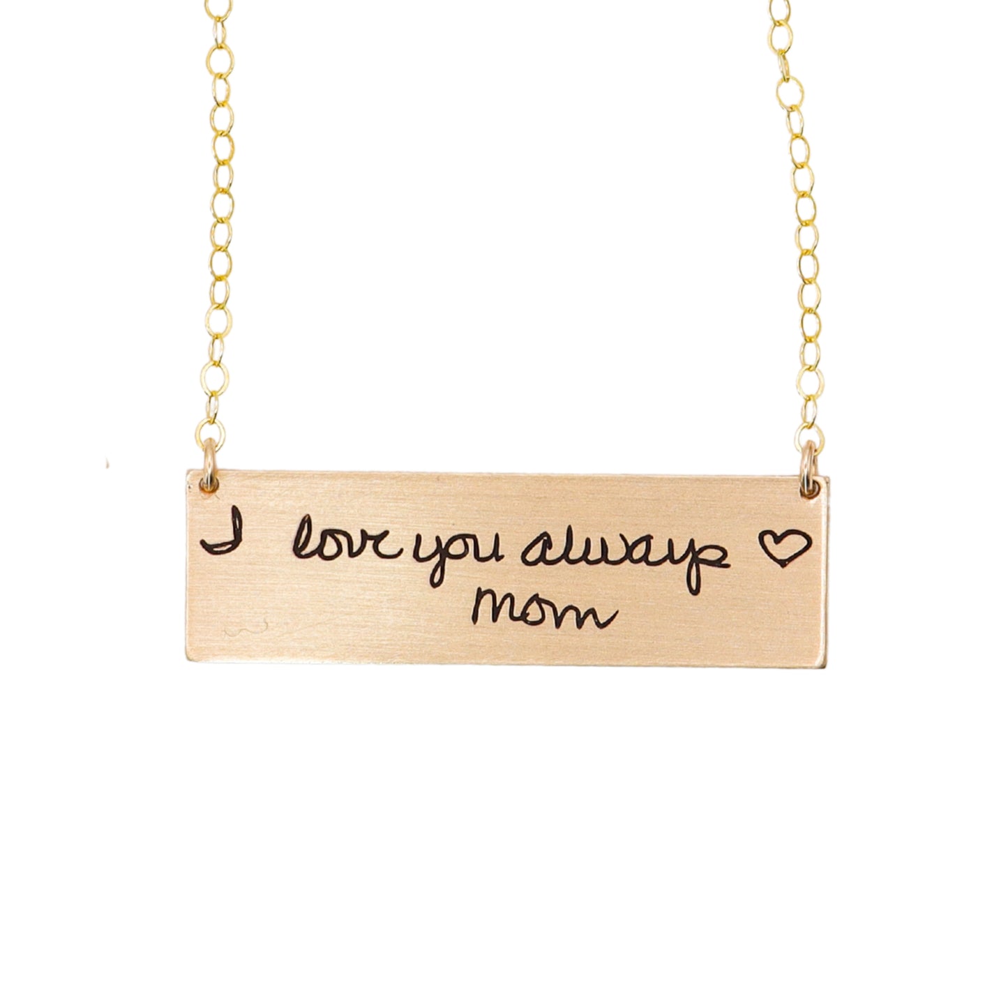 Handwriting Bar Necklace