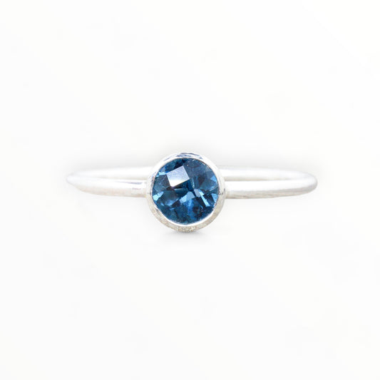 London Blue Topaz Ring in Sterling Silver