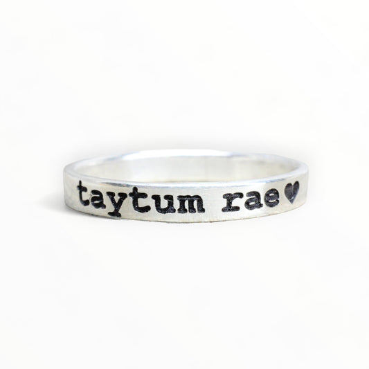 Sterling Silver Engraved Ring