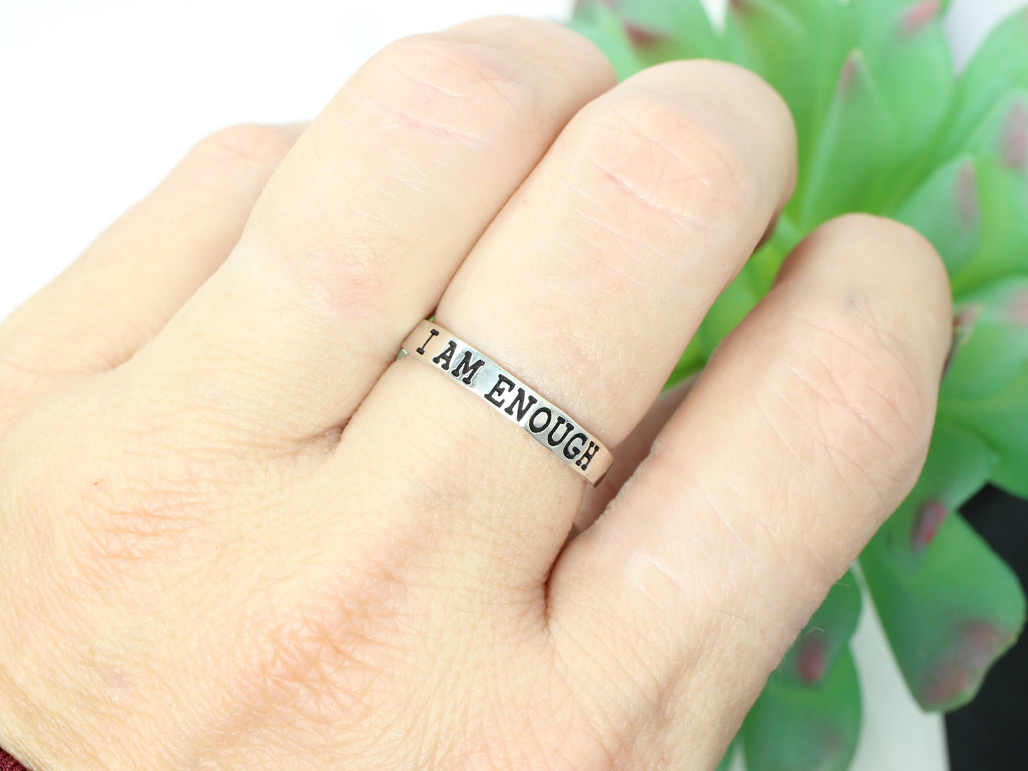 Sterling Silver Affirmation Ring