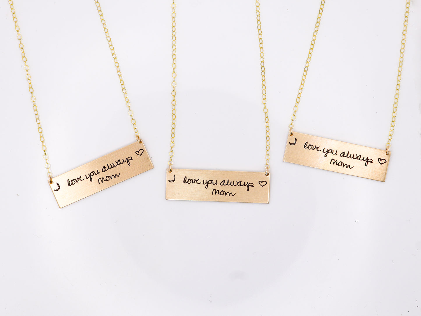 Handwriting Bar Necklace