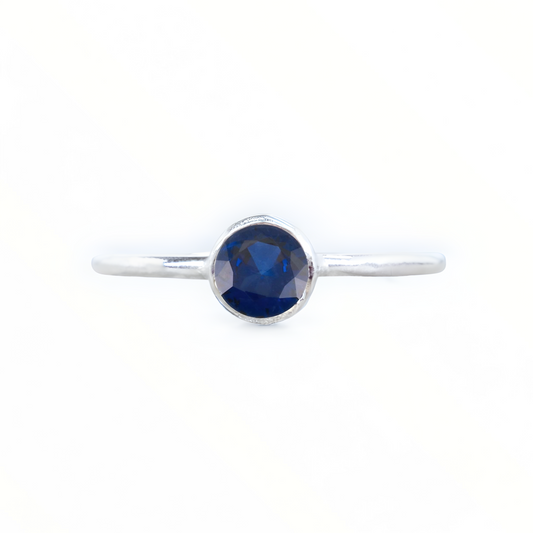 Sterling Silver Lab Sapphire Stacking Ring