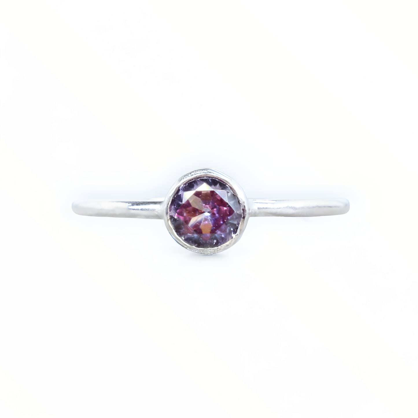 Sterling Silver Lab Alexandrite Stacking Ring