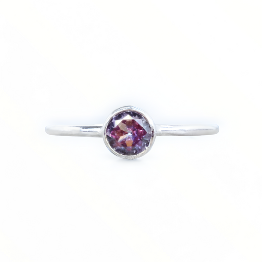Sterling Silver Lab Alexandrite Stacking Ring