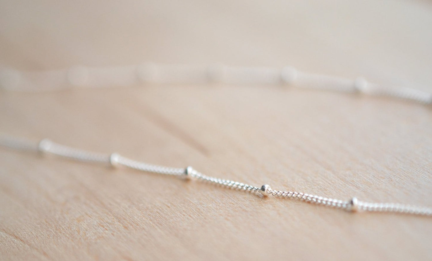 Sterling Silver Bead Chain Necklace // Plain Silver Necklace // Add your Own Charm // Plain Sterling Silver Chain // Choose Your Length