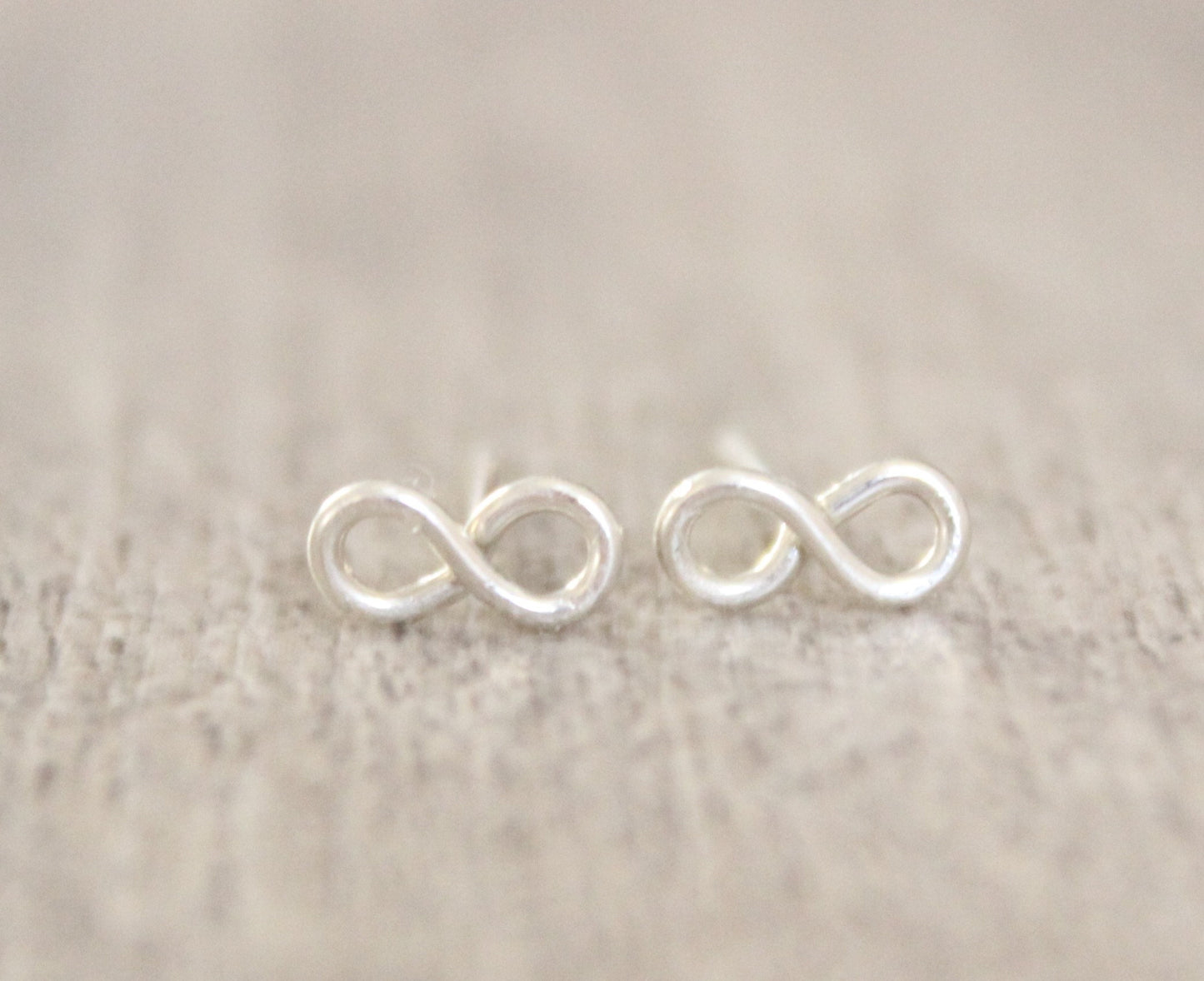 Tiny Gold Infinity Earrings // Gold, Rose Gold or Sterling Silver Infinity Studs // 14K Gold Filled Infinity Stud Earrings // Gift Idea