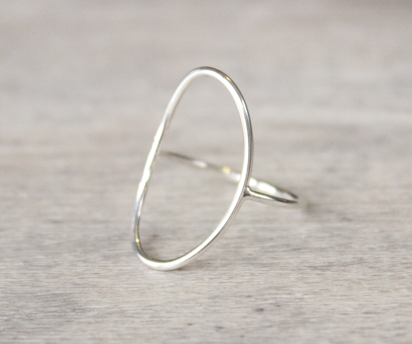 Sterling Silver Open Oval Ring // Oval Ring // Large Oval Ring