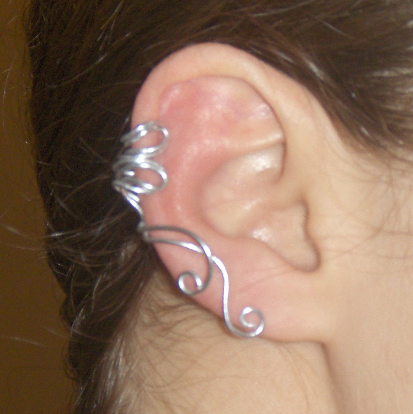 Swirly Silver Ear Cuff - Non pierced