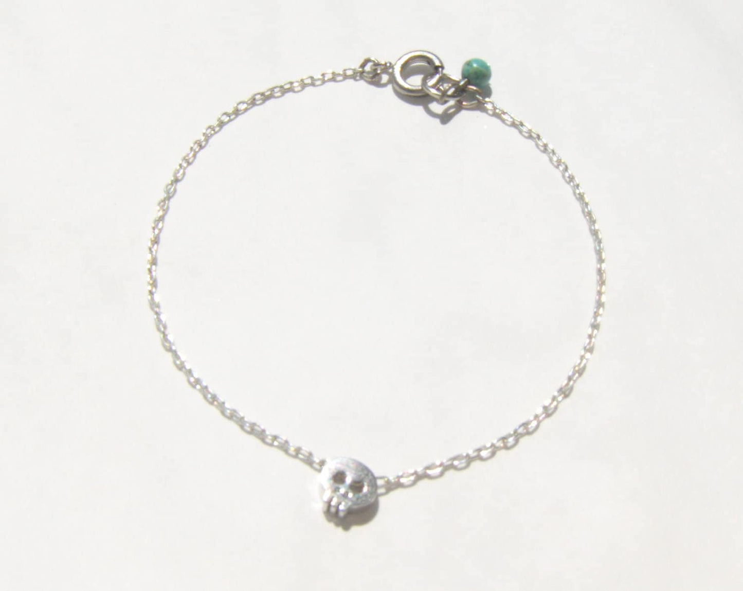 Mini Skull Bracelet in Silver