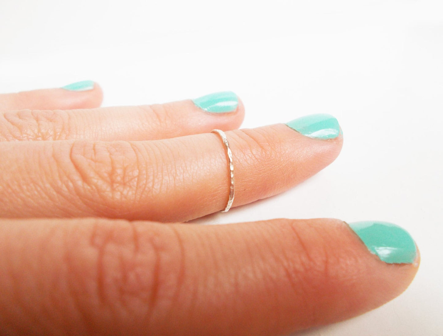 One Sterling Silver Knuckle Ring - Stackable