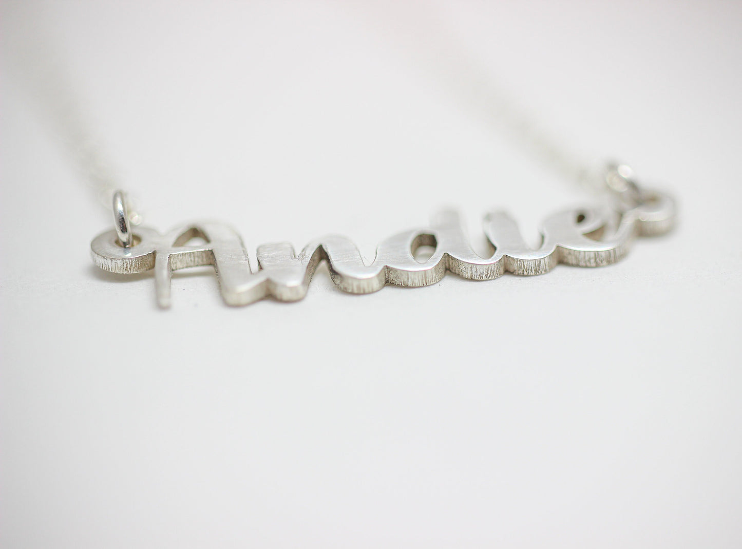 Personalized Name Necklace // Sterling Silver Word Necklace // Custom Personalized Jewelry Christmas Gift for Her