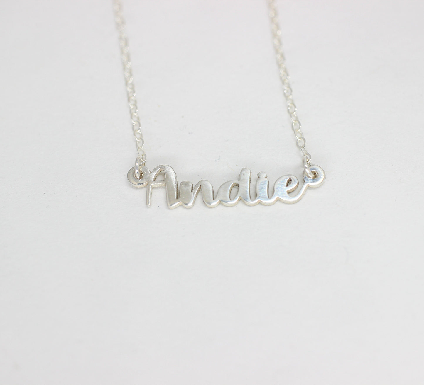 Personalized Name Necklace // Sterling Silver Word Necklace // Custom Personalized Jewelry Christmas Gift for Her