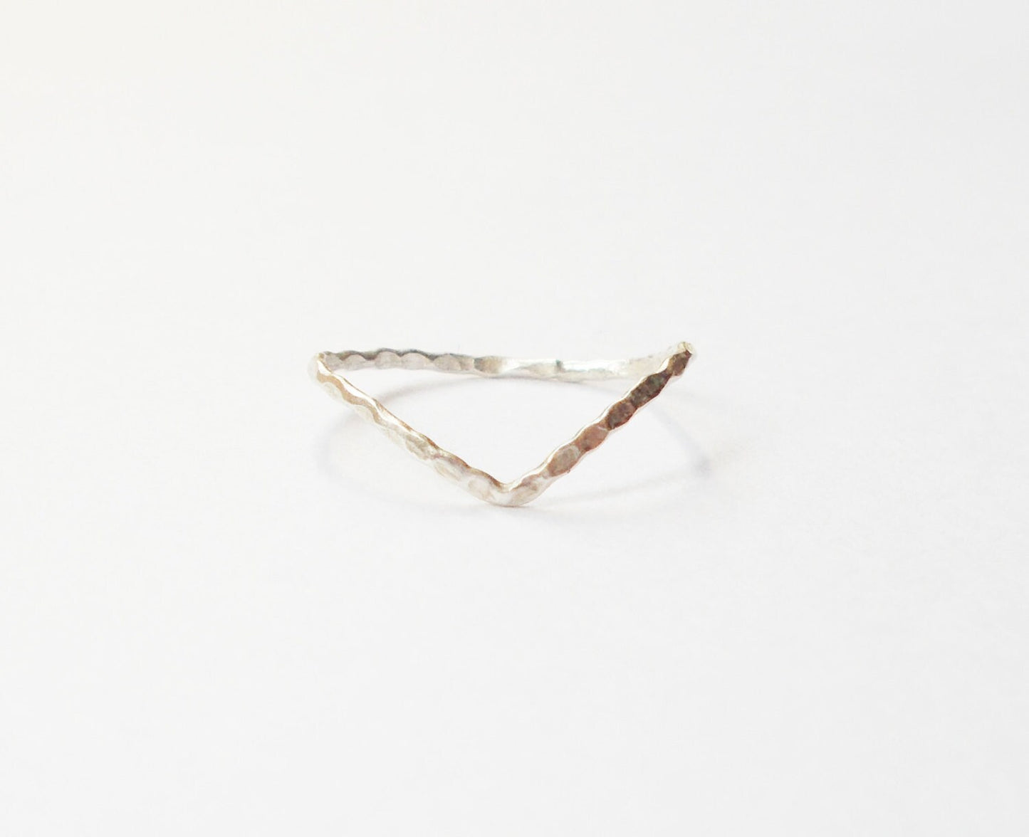 One Sterling Silver Chevron Knuckle Ring - Stackable