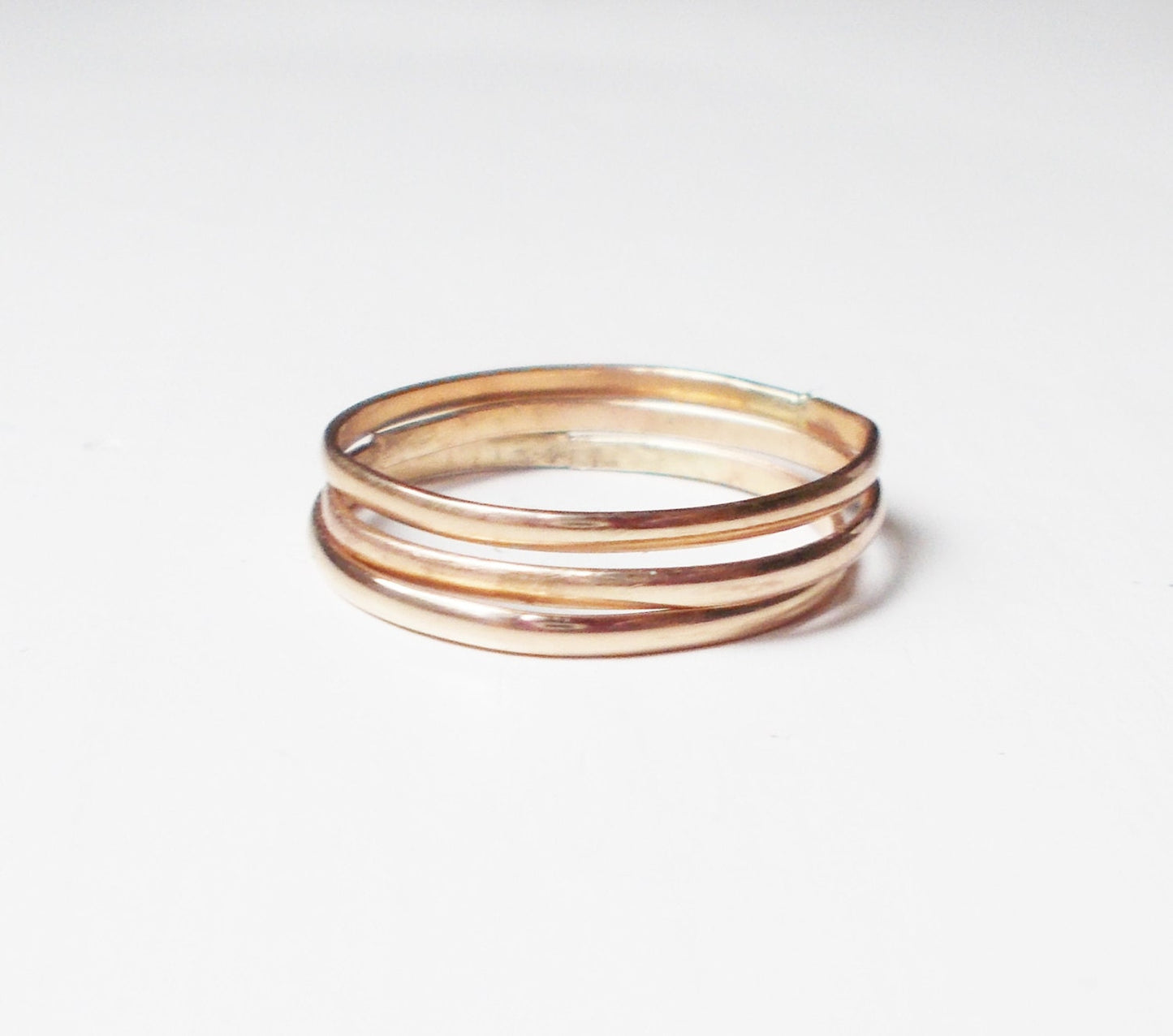 Set of Three 14K Gold Filled Knuckle Rings - Stackable
