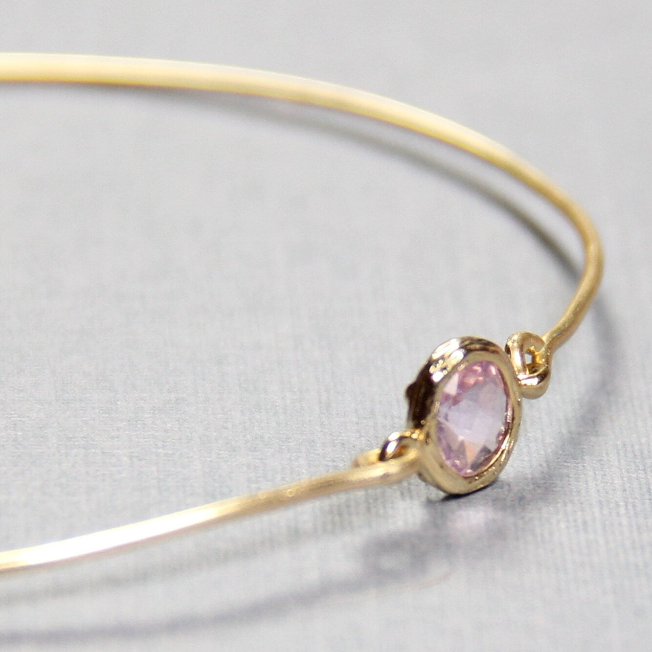Lavender Bangle Bracelet- BridesMaid Gift - Gemstone Bracelet-