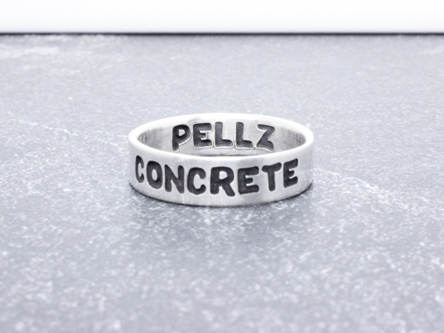 5mm Wide Sterling Silver Engraved Ring // Personalized Name or Affirmation Ring for Men or Women