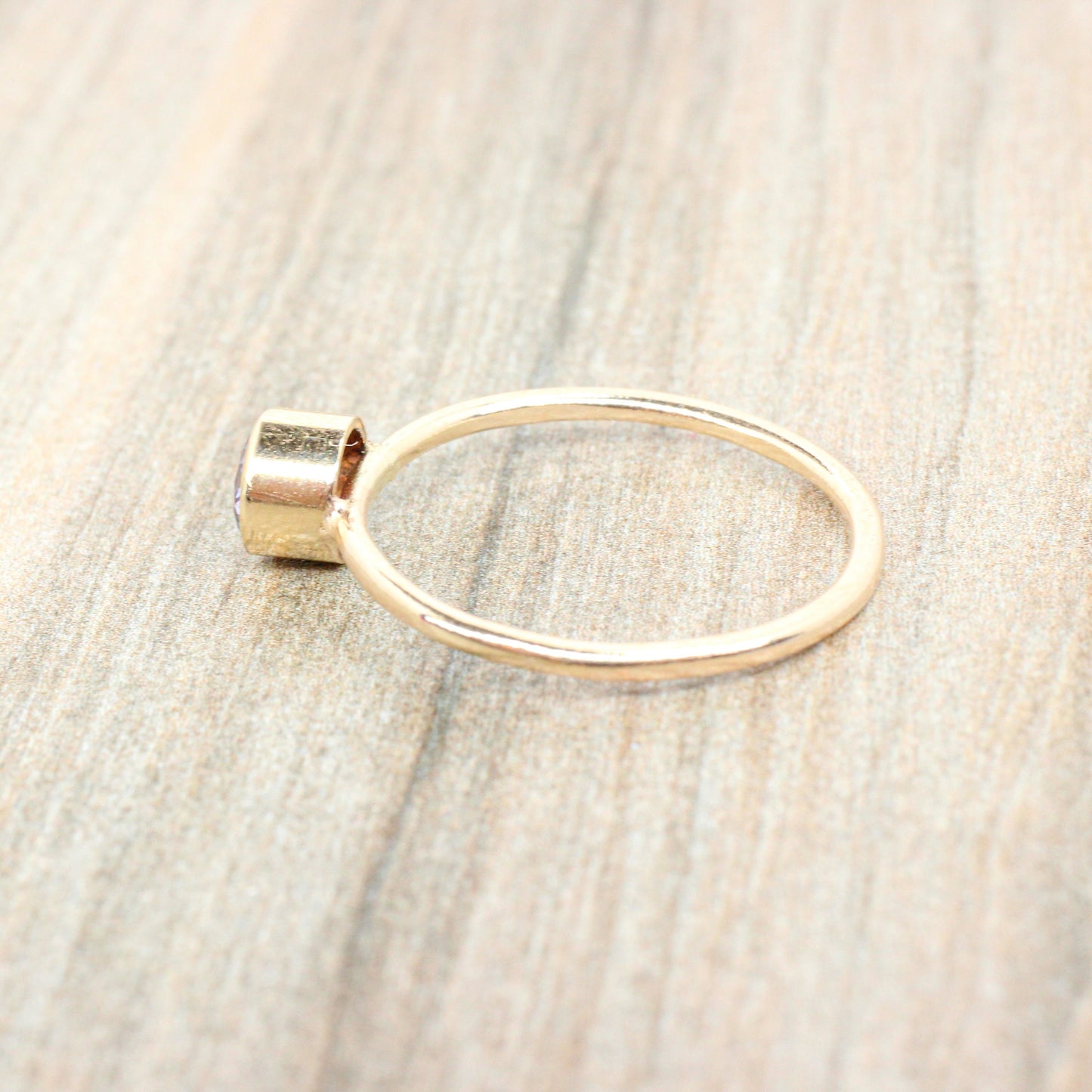 Sterling Silver Citrine Stacking Ring